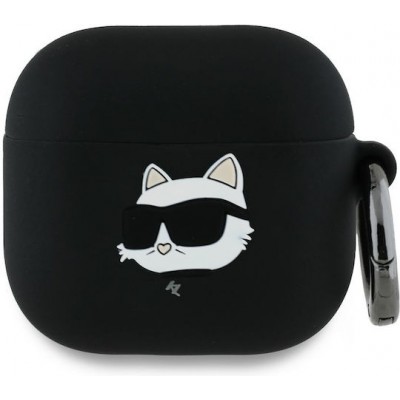 Karl Lagerfeld Choupette Head 3D Silicone Case Black (Apple AirPods 4)