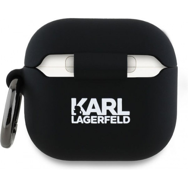 Karl Lagerfeld Choupette Head 3D Silicone Case Black (Apple AirPods 4)