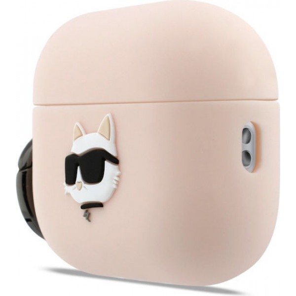 Karl Lagerfeld Choupette Head 3D Silicone Case Pink (Apple AirPods Pro 3)