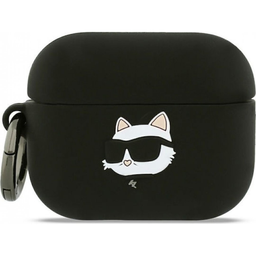 Karl Lagerfeld Choupette Head 3D Silicone Case Black (Apple AirPods Pro 3)