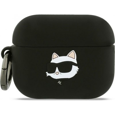Karl Lagerfeld Choupette Head 3D Silicone Case Black (Apple AirPods Pro 3)