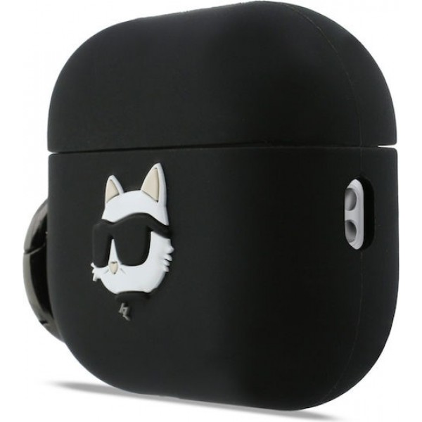 Karl Lagerfeld Choupette Head 3D Silicone Case Black (Apple AirPods Pro 3)