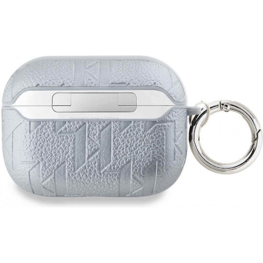 Karl Lagerfeld Choupette and Karl Heads Silicone Case Silver (Apple AirPods Pro 2)