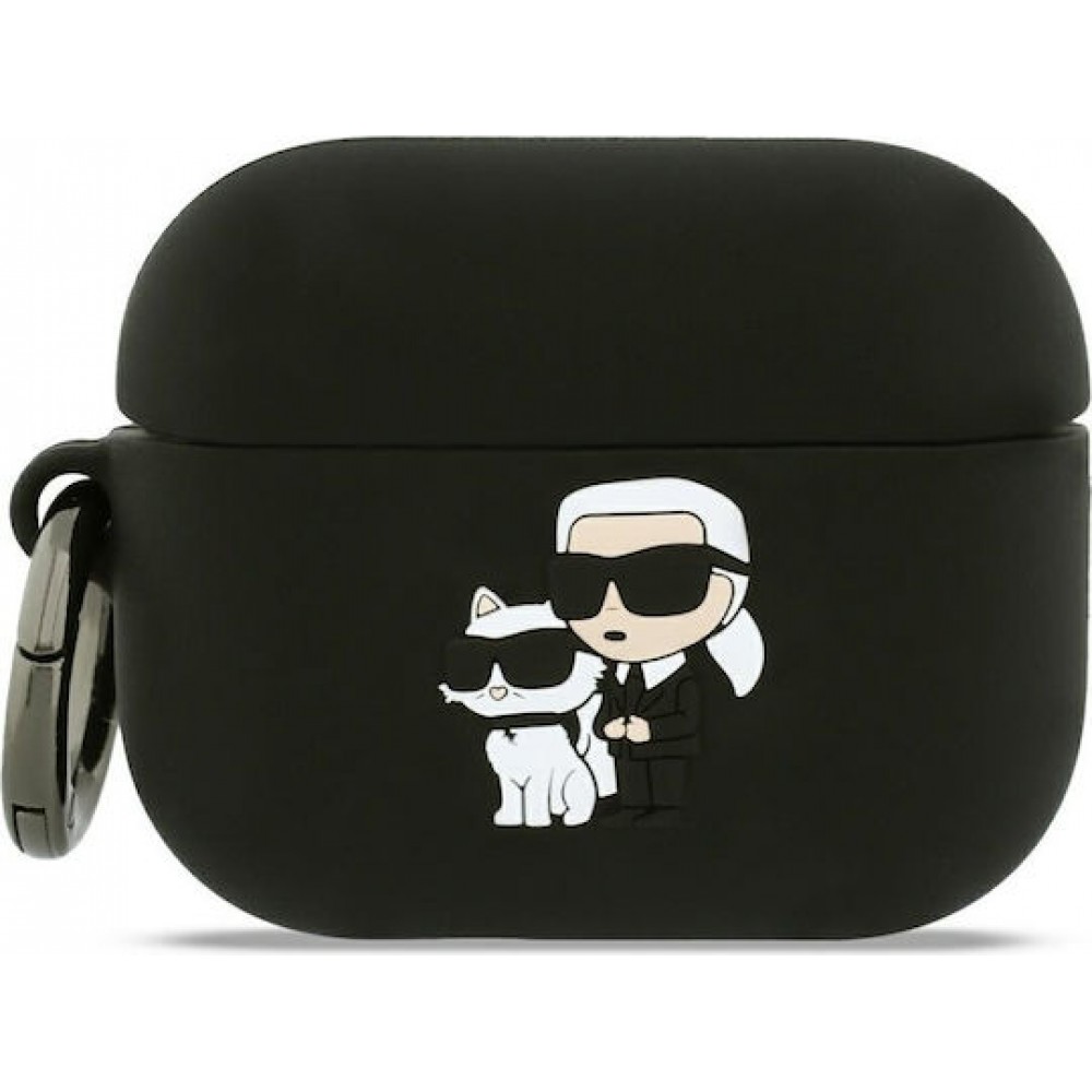 Karl Lagerfeld Karl & Choupette 3D Silicone Case Black (Apple AirPods Pro 3)