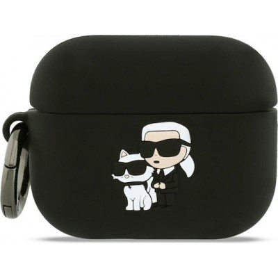 Karl Lagerfeld Karl & Choupette 3D Silicone Case Black (Apple AirPods Pro 3)