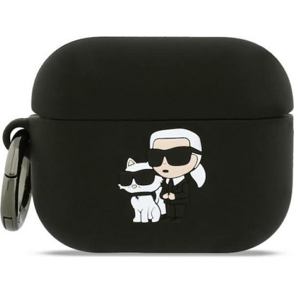 Karl Lagerfeld Karl & Choupette 3D Silicone Case Black (Apple AirPods Pro 3)