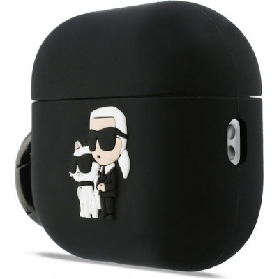 Karl Lagerfeld Karl & Choupette 3D Silicone Case Black (Apple AirPods Pro 3)