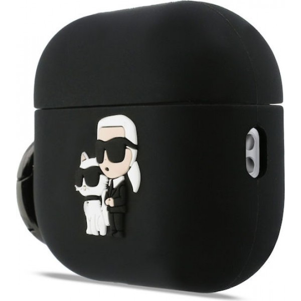 Karl Lagerfeld Karl & Choupette 3D Silicone Case Black (Apple AirPods Pro 3)
