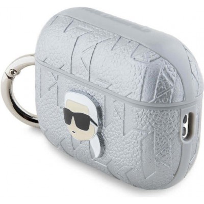 Karl Lagerfeld Karl Head Case Silver (Apple AirPods Pods Pro 2)
