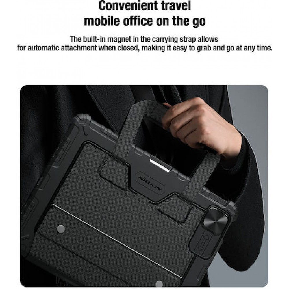 Nillkin Bumper Go Τσάντα Ανθεκτική με Πληκτρολόγιο Μαύρη (iPad Pro 2022 11''/ iPad Pro 2021 11"/ iPad Air 2020/2022/ iPad Pro 2020 11")