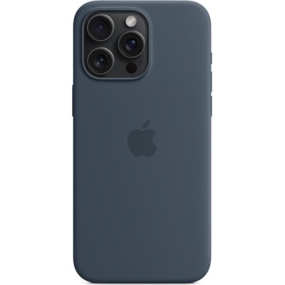 Apple Silicone Case Storm Blue (iPhone 15 Pro Max)
