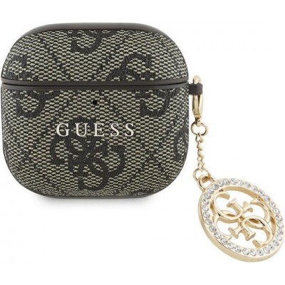 Guess 4G Script Charm Case Brown (Apple AirPods 4)
