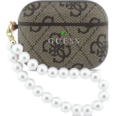 Guess 4G Pearl Strap Case Brown (Apple AirPods Pro 3)