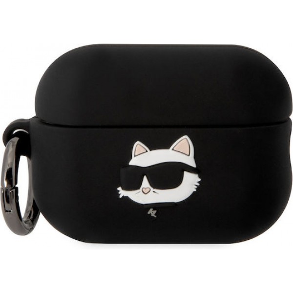 Karl Lagerfeld Choupette Head 3D Silicone Case Black (Apple AirPods Pro 2)