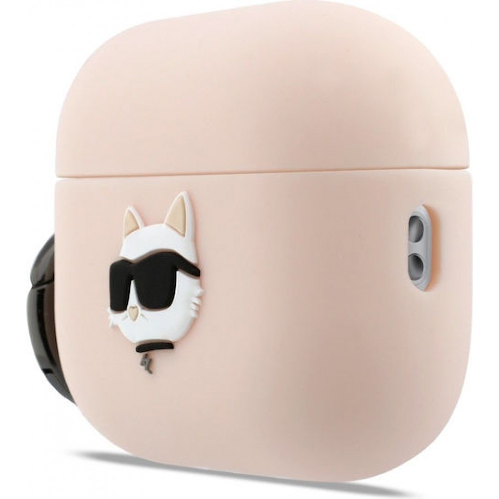 Karl Lagerfeld Choupette Head 3D Silicone Case Pink (Apple AirPods Pro 3)