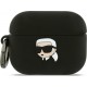 Karl Lagerfeld Karl Head 3D Silicone Case Black (Apple AirPods Pro 3)