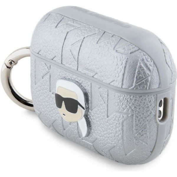 Karl Lagerfeld Karl Head Case Silver (Apple AirPods Pods Pro 2)