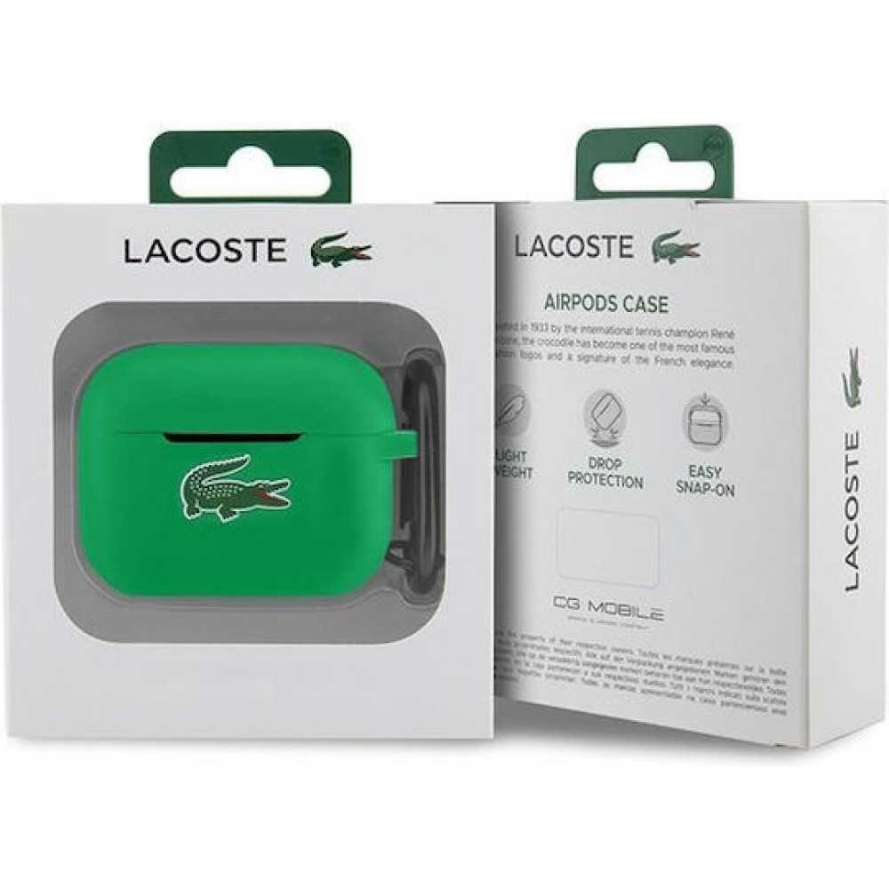 Lacoste Croc Logo Silicone Case Apple AirPods 4 Green