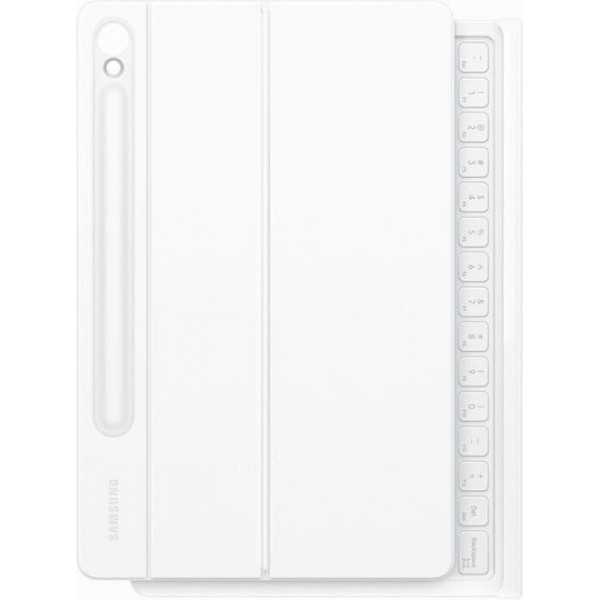 Samsung Book Cover with Keyboard White (Galaxy Tab S9/ S9 FE)