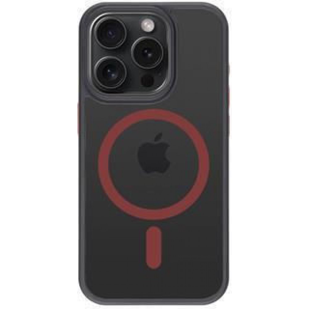 Tactical Magforce Back Cover Black/Red (iPhone 15 Pro)