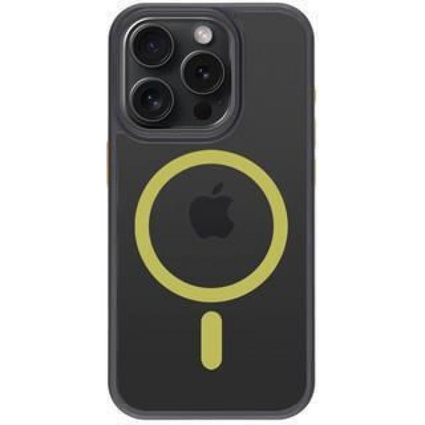 Tactical Magforce Back Cover Black/Yellow (iPhone 15 Pro)