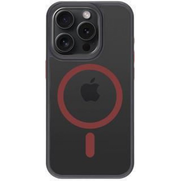 Tactical Magforce Back Cover Black/Red (iPhone 15 Pro)