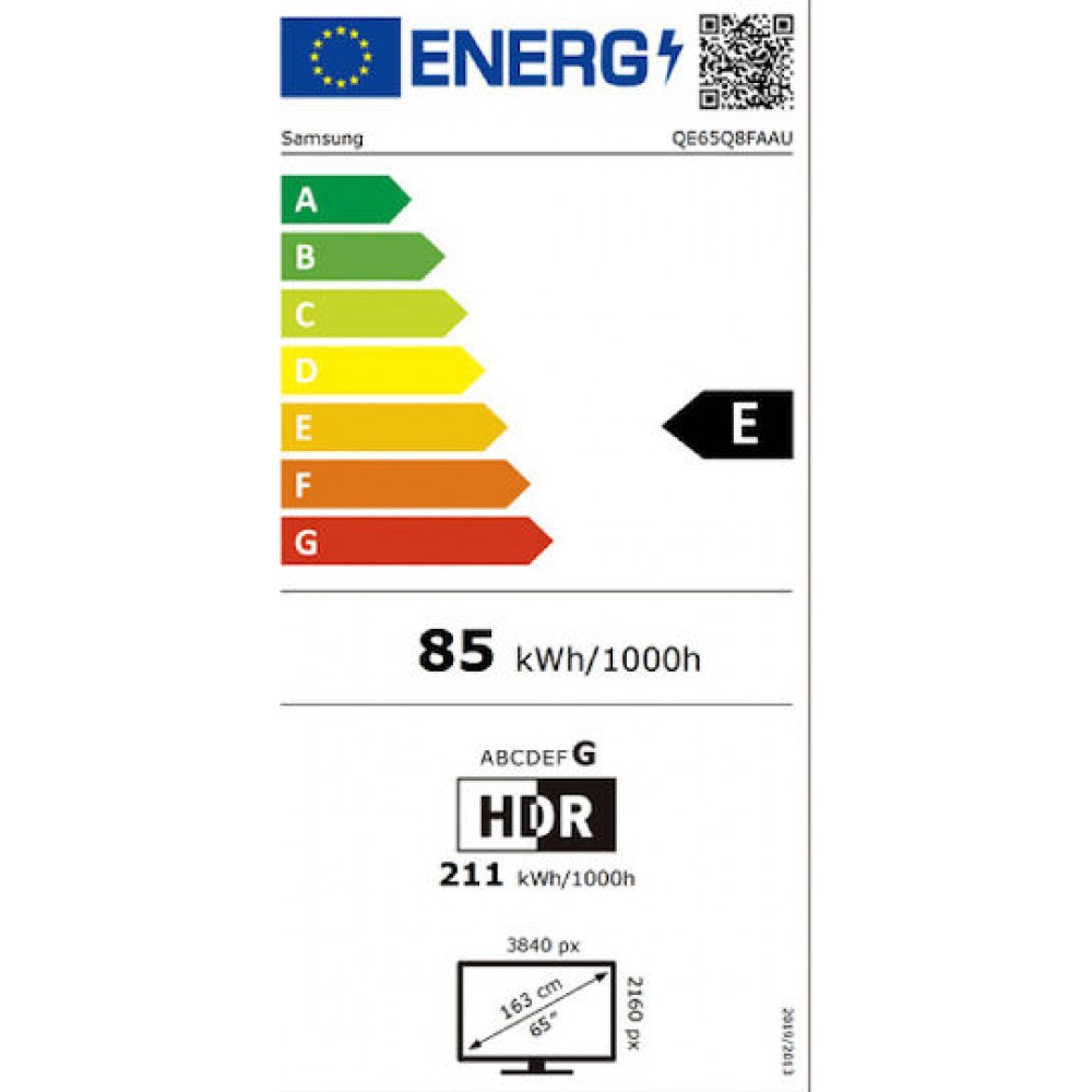 Samsung Smart Τηλεόραση QLED 4K UHD QE65Q8FAAUXXH HDR 65" (2025) 
