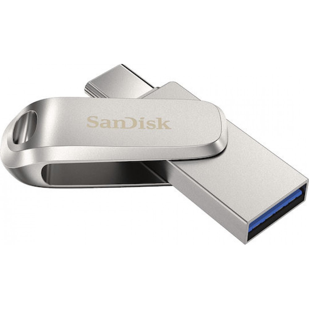 Sandisk Ultra Dual Drive Luxe 64GB USB 3.1 Stick Silver