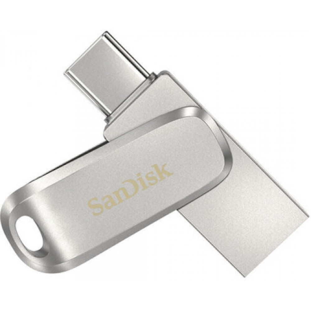Sandisk Ultra Dual Drive Luxe 64GB USB 3.1 Stick Silver