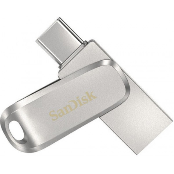 Sandisk Ultra Dual Drive Luxe 64GB USB 3.1 Stick Silver